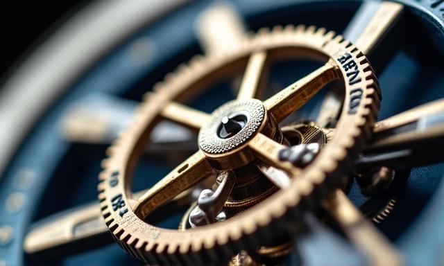 Maquinaria de reloj analizando eficiencia